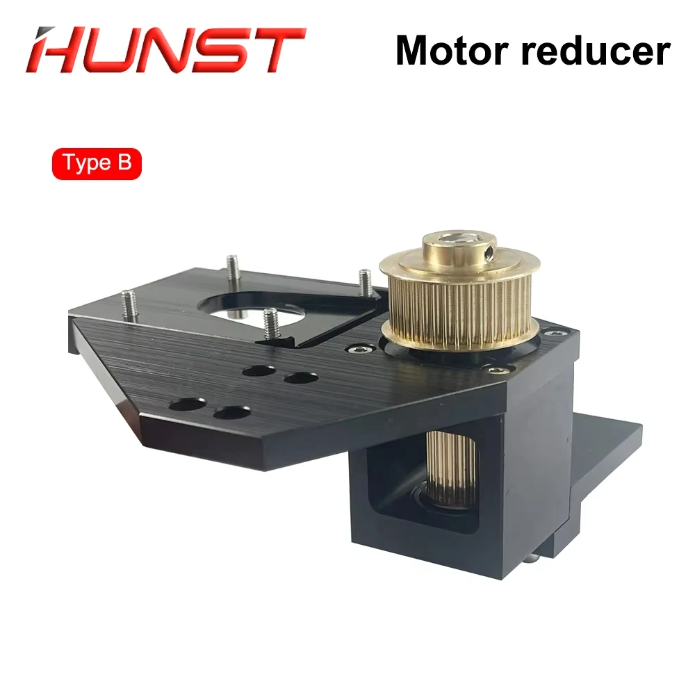 HUNST CO2 Black Motor Reducer Laser Mount Mirror 25mm Lens Integrated Mount for Laser Engraving and Cutting Machine.