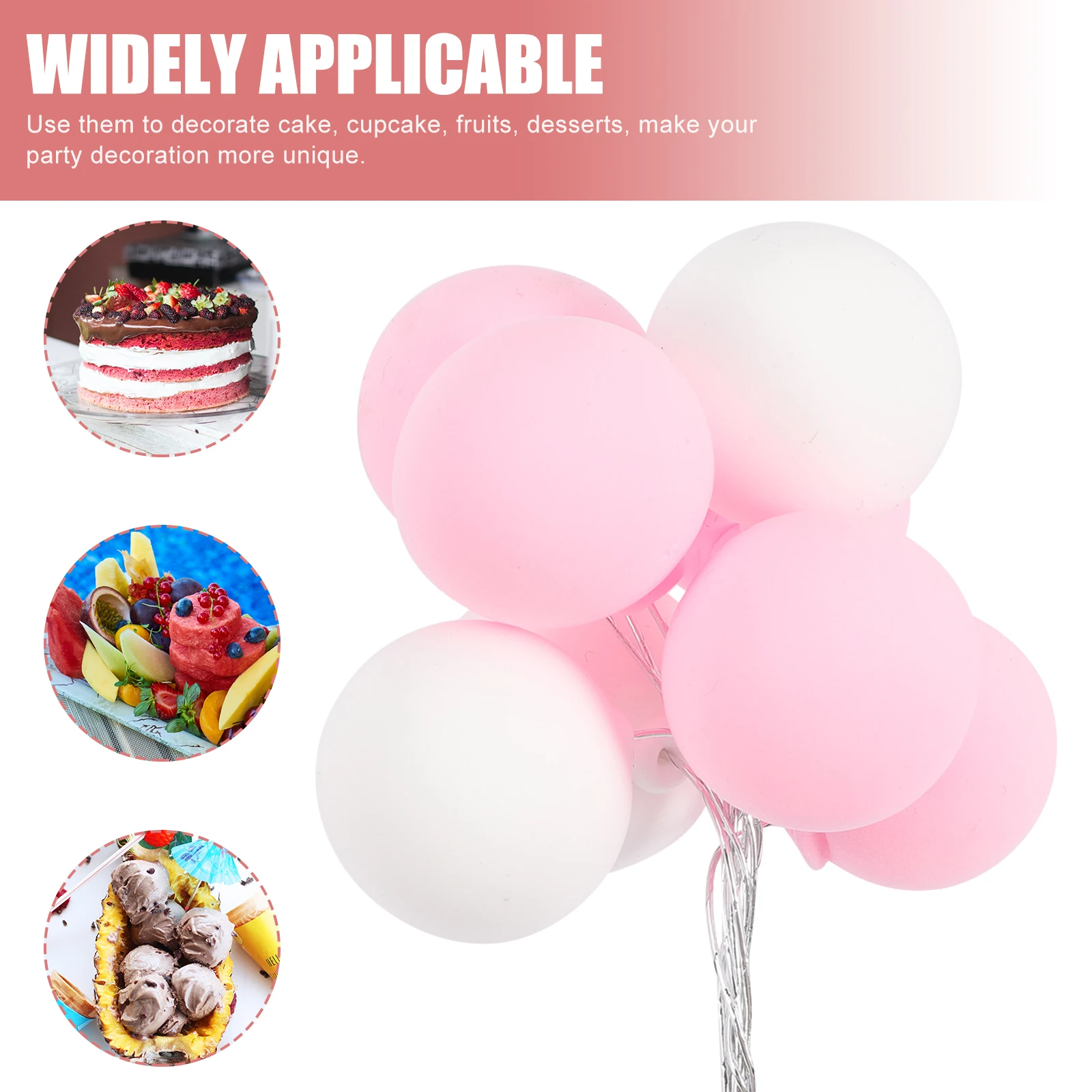 

4 Pcs Balloon Plug-in Birthday Cake Decoration Party Supplies Insert Balloons Decorations Topper