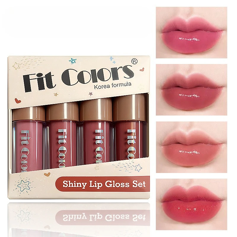 Ensemble de brillant à lèvres diamant 4 pièces, finition velours, résistant à la transfert, tenue longue durée, hautement pigmentée pour le maquillage cadeau et usage quotidien