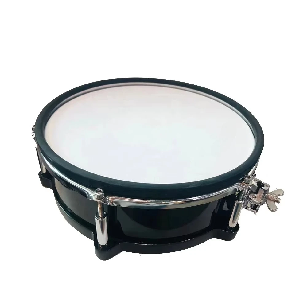 

12 Inch Dual Zone Wooden Drum Pad with Mesh Drum Surface, Equipped with Support Rod and Clamp