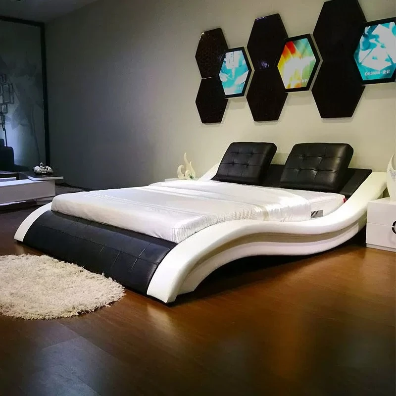 

#for150x200cm 180x200cm Modern minimalist creative double bed 2people light luxury wedding bedroom beds and bed frames furniture