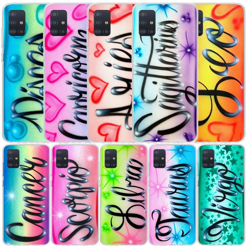 Aries Leo Libra Pisces Virgo Capricorn Phone Case For Samsung Galaxy A51 A50S A41 A40 A31 A30S A21S A20S A20E A11 A10S A71 A70 A