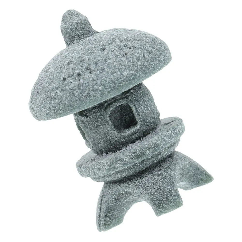 Mini Sandstone Pagoda Statue, Miniature Japanese Lantern Garden Zen Decor, Asian Ornament For Aquarium Micro Landscape, Small