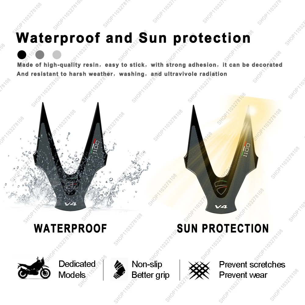 ل MULTISTRADA V4 2021-2023 2022 طبعة محدودة دراجة نارية ثلاثية الأبعاد الراتنج ملصق عدة أغطية العجلات حامي جديد ديكور مائي