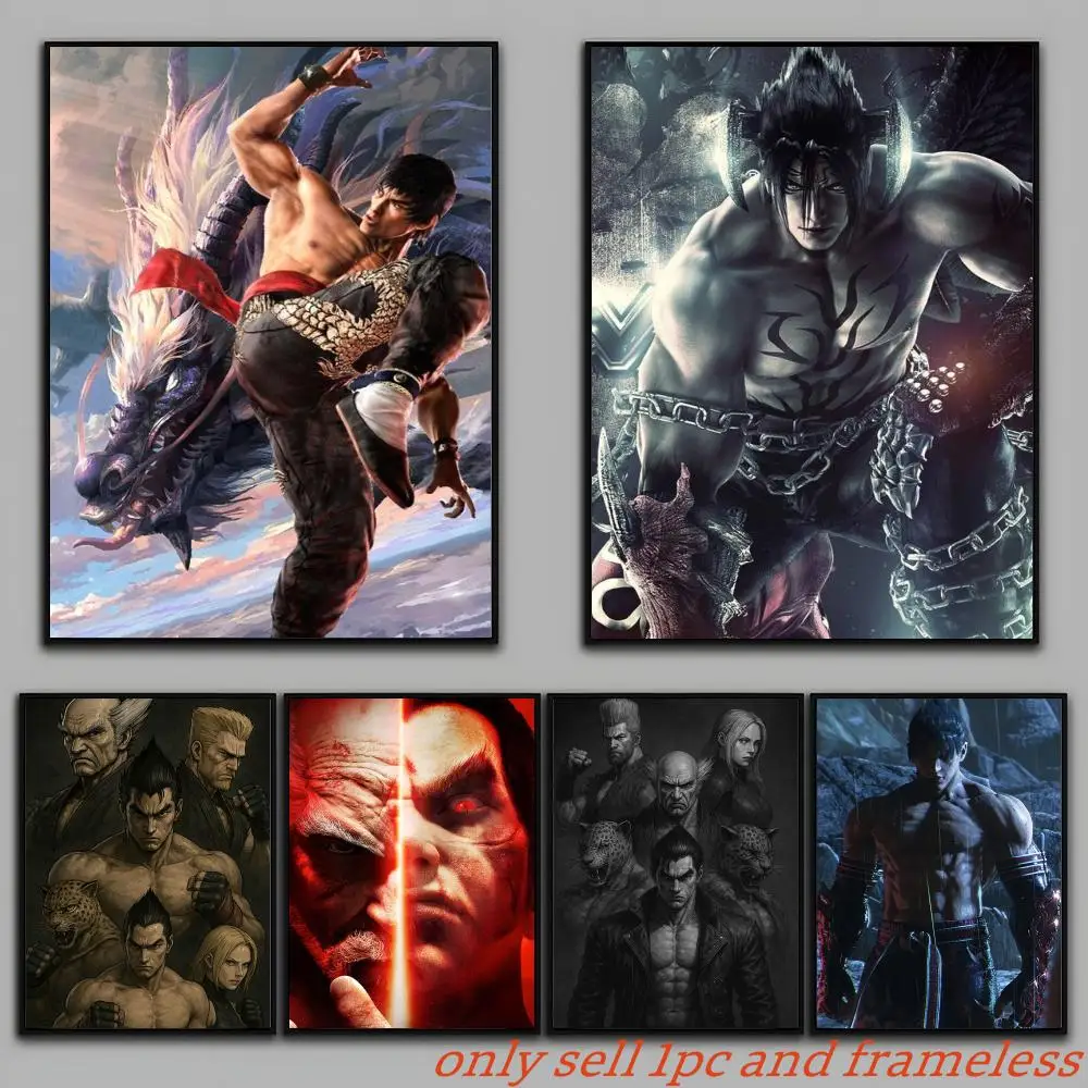 Classic Games T-Tekken 8 Poster Wall Art Sticker Mural Photo Print Decorative Poster for Living Room Home Decor