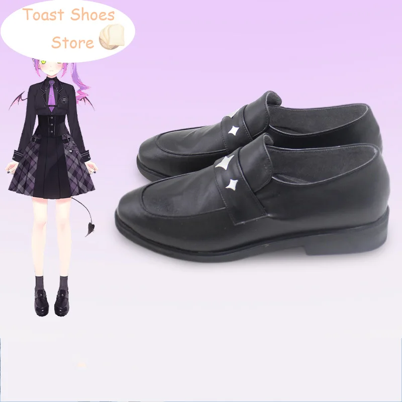 Tokoyami Towa Sapatos Cosplay, Sapatos de couro PU Vtuber, Botas de Carnaval de Halloween, Prop Costume Prop