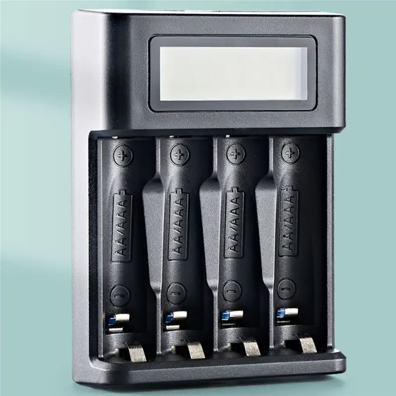 DT21 4-Slot LCD Display Smart USB Battery for AA for AAA NiMH NiCd Rechargeable Batteries