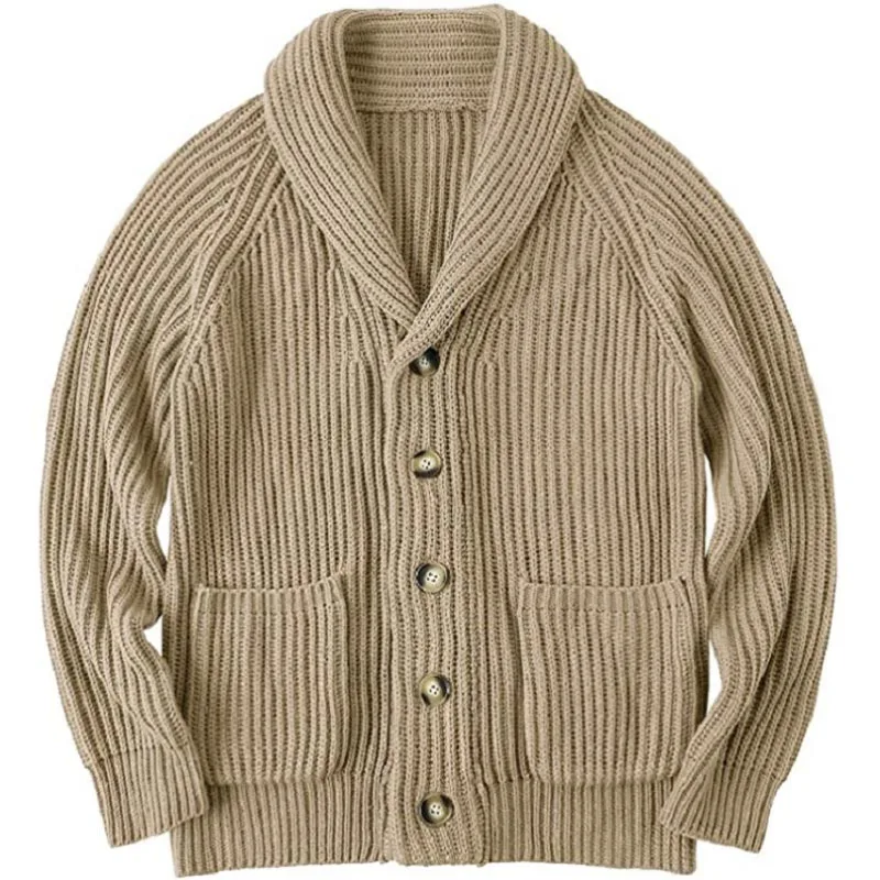 

Knitted Mens Cardigan Retro High Quality Button Autumn Sweater Coat for Men New Winter Fashion Designer Cardigans Men MY986