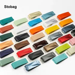 StoBag 50pcs Colorful Long Small Plastic Aluminum Foil Packaging Bag Sealing for Coffee Tea Powder Storage Pouches Portable