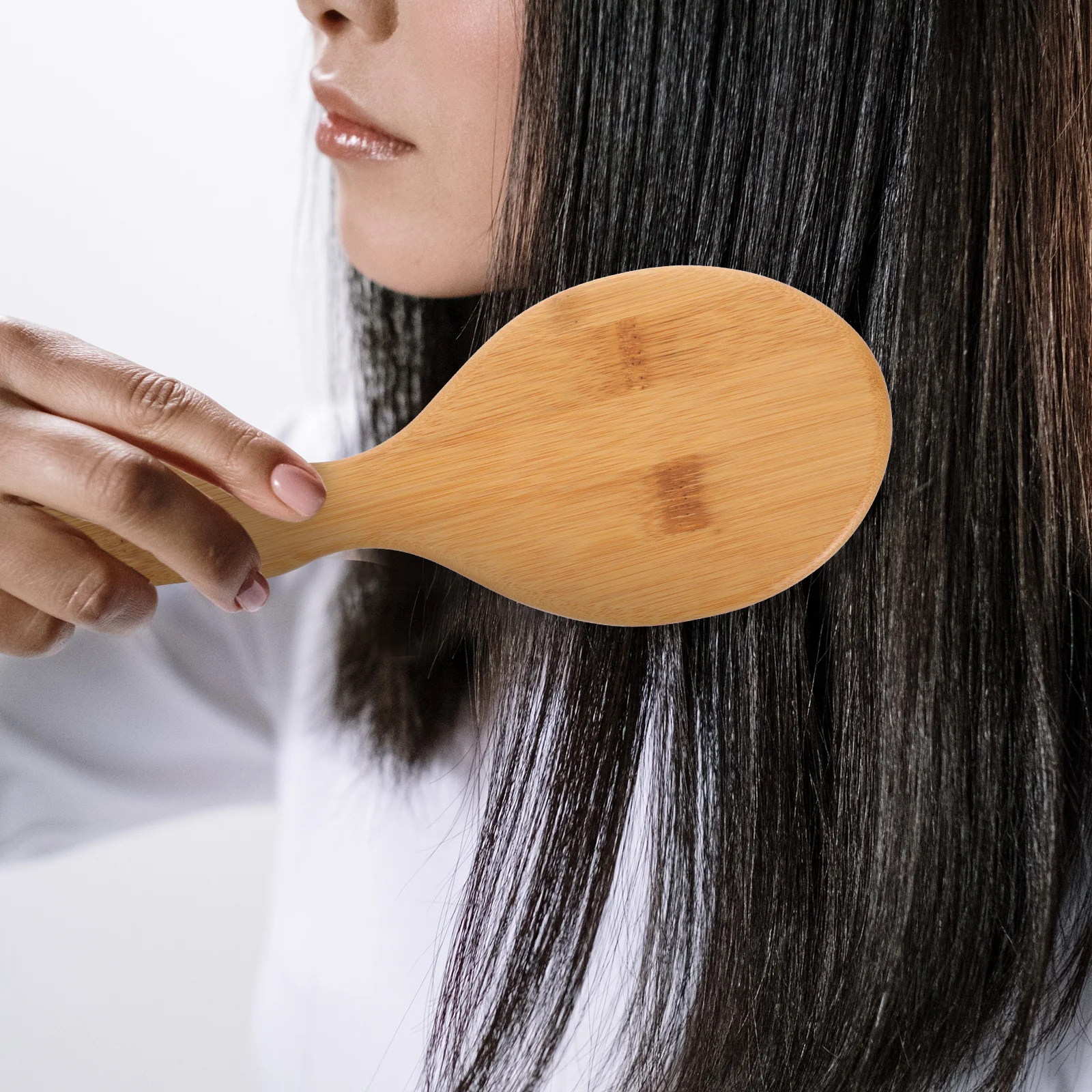 

Airbag Massage Detangling Comb Bamboo Hair Comb for Women No Damage Anti-Static Smooth Teeth Daily Use Scalp Stimulation Tool