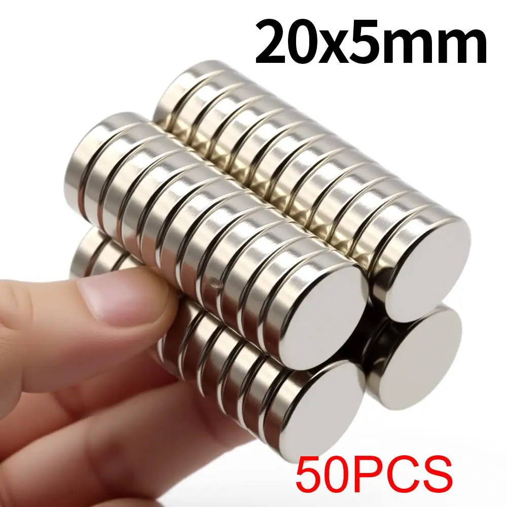 20x5mm Super Sterke Neodymium Magneet N35 NdfeB Permanente Magnetische imanes Ronde Krachtige Magneten Koelkastmagneet