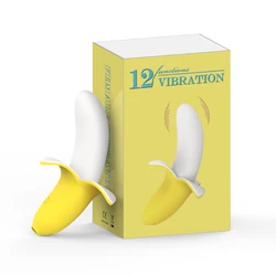 12 Frequency Rechargeable Silicone Banana Vibrators Adult Orgasm Stimulator Masturbator Sex toys for Women Gay Vagina Anus Toys