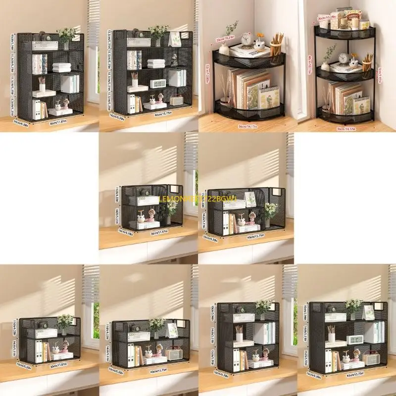 C90C Metal Mesh File Organizers Desktop Storage Organizers Multipurpose Display Rack