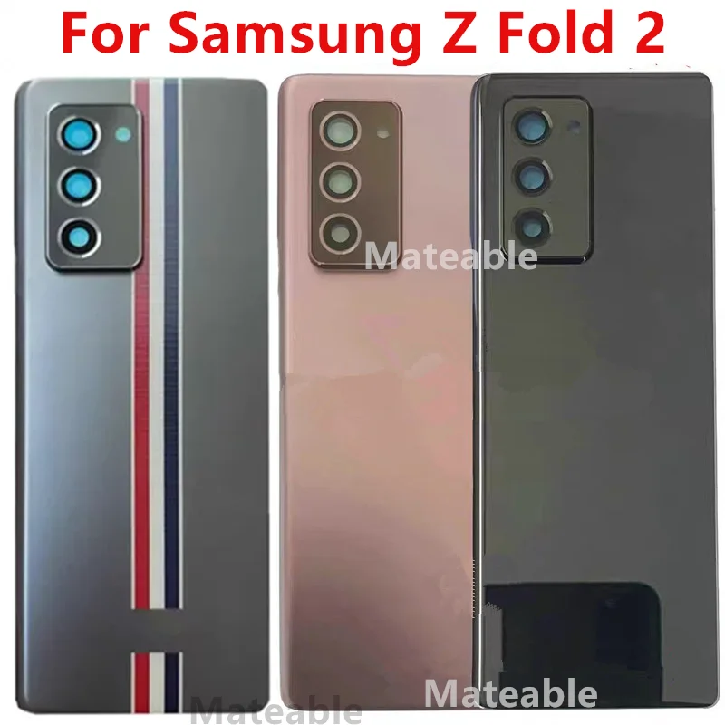 

Задняя крышка аккумулятора Fold2 для Samsung Galaxy Z Fold 2 F916, ремонт стекла, замена задней крышки дверного телефона + объектив камеры