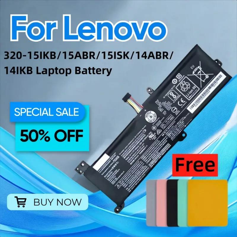 

For Lenovo Ideapad 320-15IKB/15ABR/15ISK/14ABR/14IKB Laptop Battery Give Away A Mouse Pad