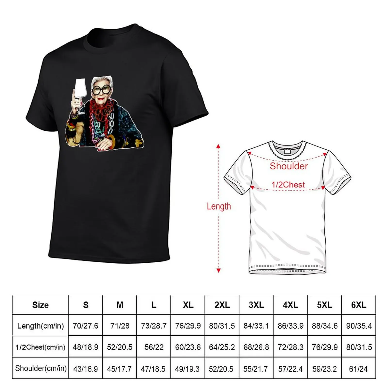 Iris apfel funny cartoon T-Shirt oversized shirts graphic tees tee shirts for men