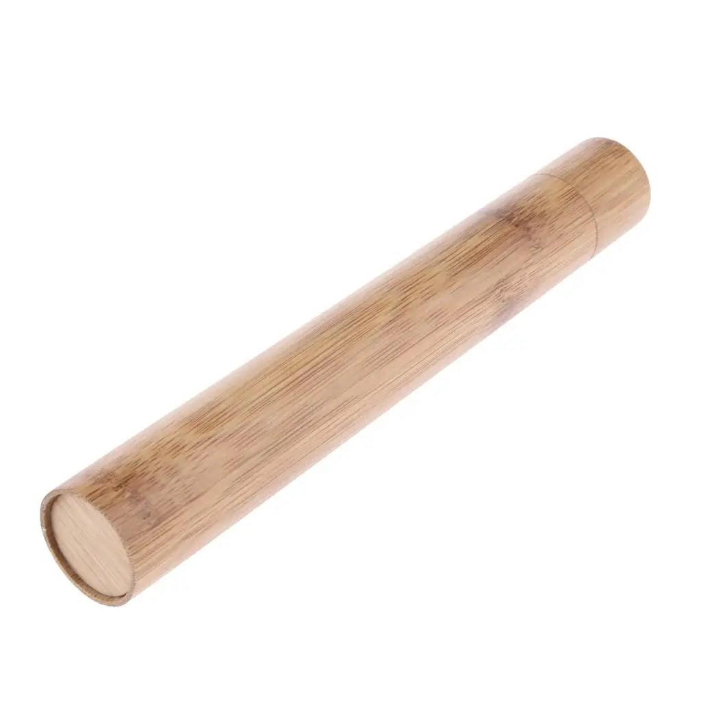 Портативный дорожный органайзер для зубных щеток, многоразовый футляр из натурального бамбука