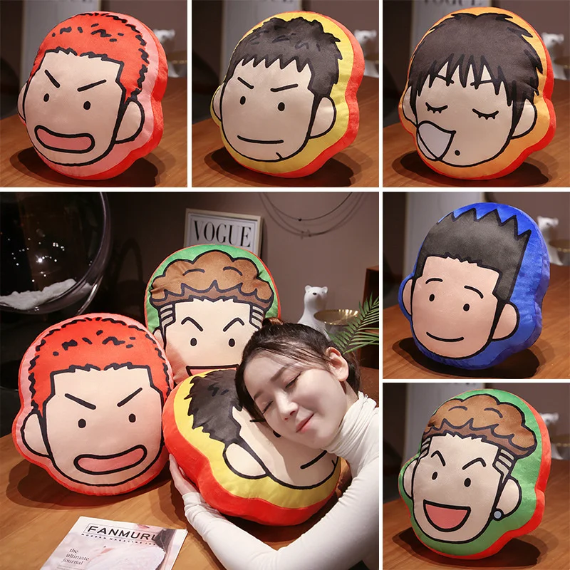 

Cute Anime Slam Dunk Figure Pillow Doll Sakuragi Hanamichi Rukawa Kaede Ryota Miyagi Akira Sendoh Plush Cushion Toys House Decor