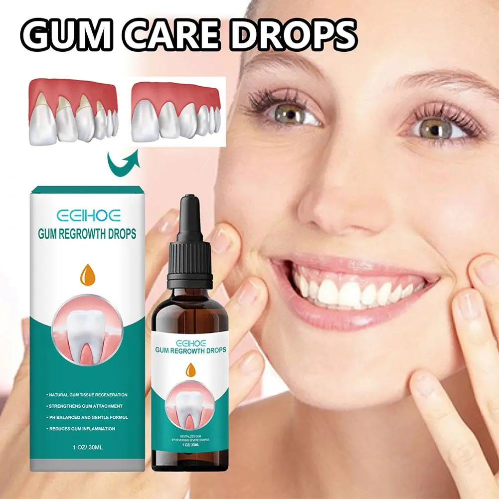 Gotas de reparo de goma, Limpe o clareamento dos dentes, Remova os dentes, Acalme o cuidado macular, Saúde, K5P2, 30ml