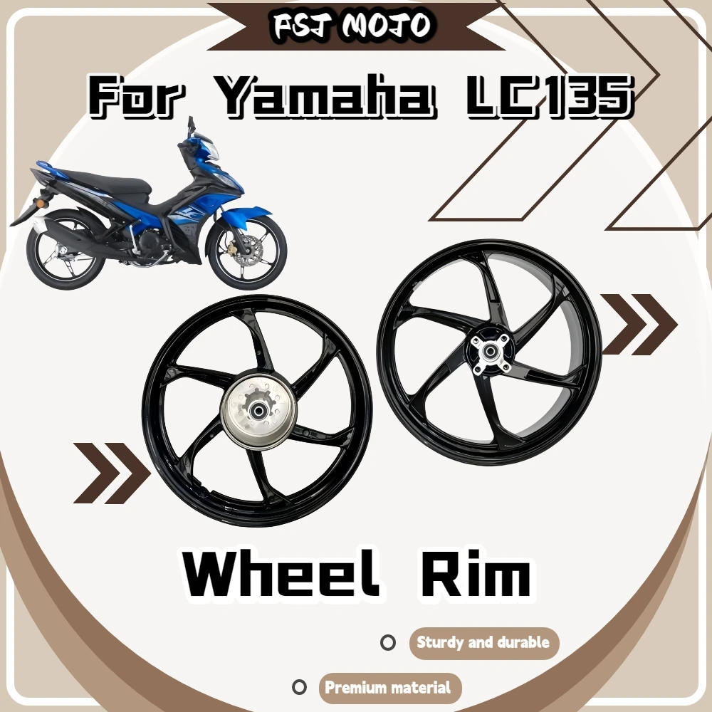 For Yamaha LC135 17Inch 4‑Spoke Alloy Disc‑Brake Wheel Rim Impact‑resistant Anti‑oxidation Anti‑rust Custom mod spare parts