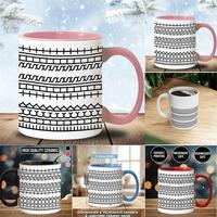 Ceramic Cup Microwave-Safe Coffee Mug Drinking Cup Desktop Ornament for School Study Living Room Daily Use Birthday Kitchen Home