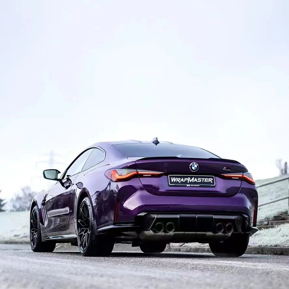 

Металлические полуночные фиолетовые наклейки на автомобиль, красочные динамические наклейки из ТПУ PPF