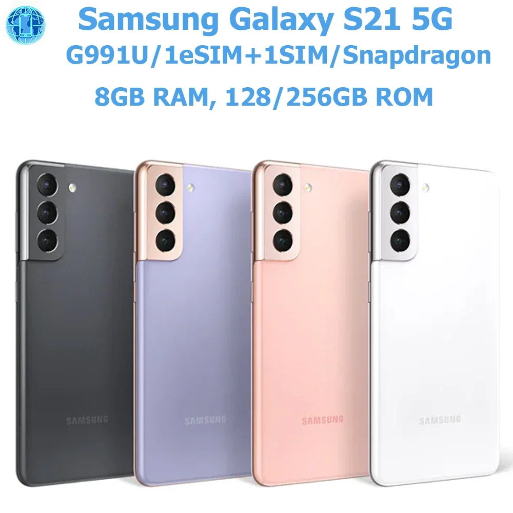 Samsung Galaxy S21 5G Telefono Android G9910 AMOLED da 6,2 pollici Samsung 128 GB 8 GB Telefono ricondizionato 64 MP Versione USA Sblocco originale