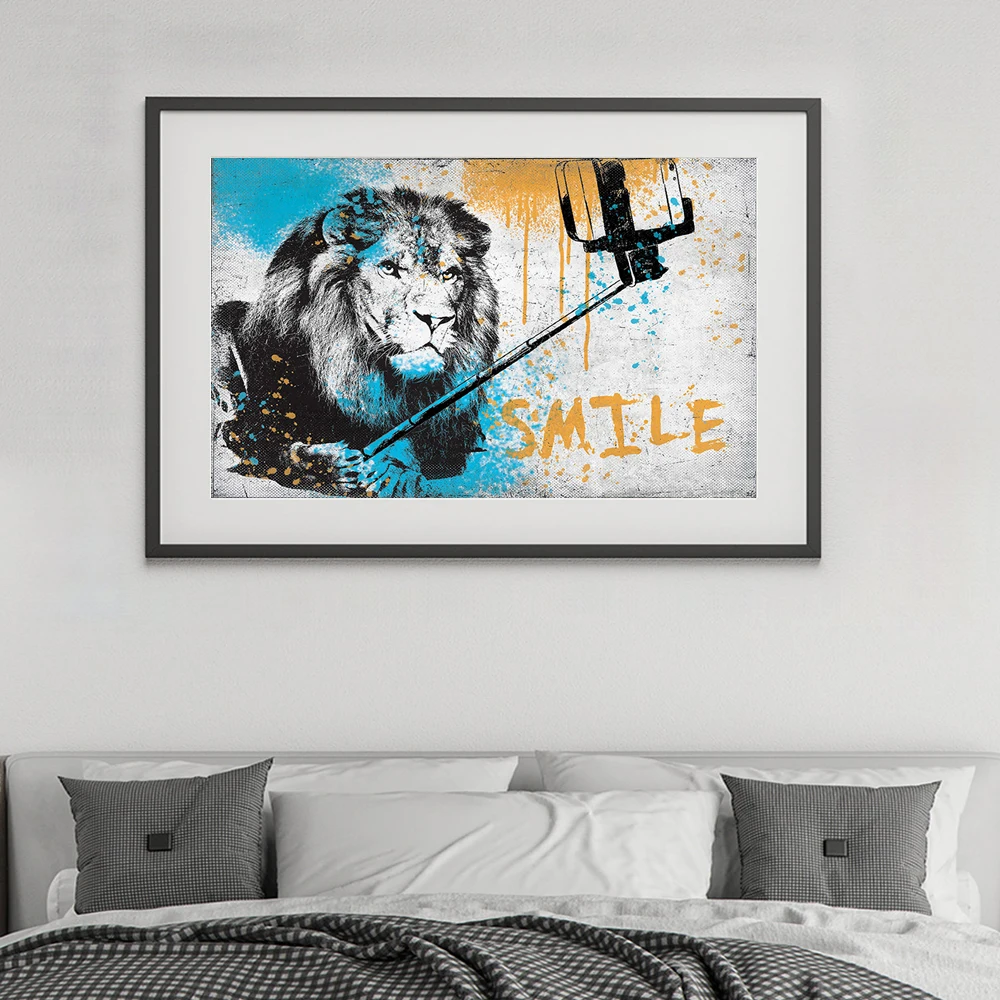 Banksy Street Graffiti Poster Hope Smile Cute Fun Quotes Art Colorful Picture Kid Room Home Interior Pop Wall Decor Canvas Print