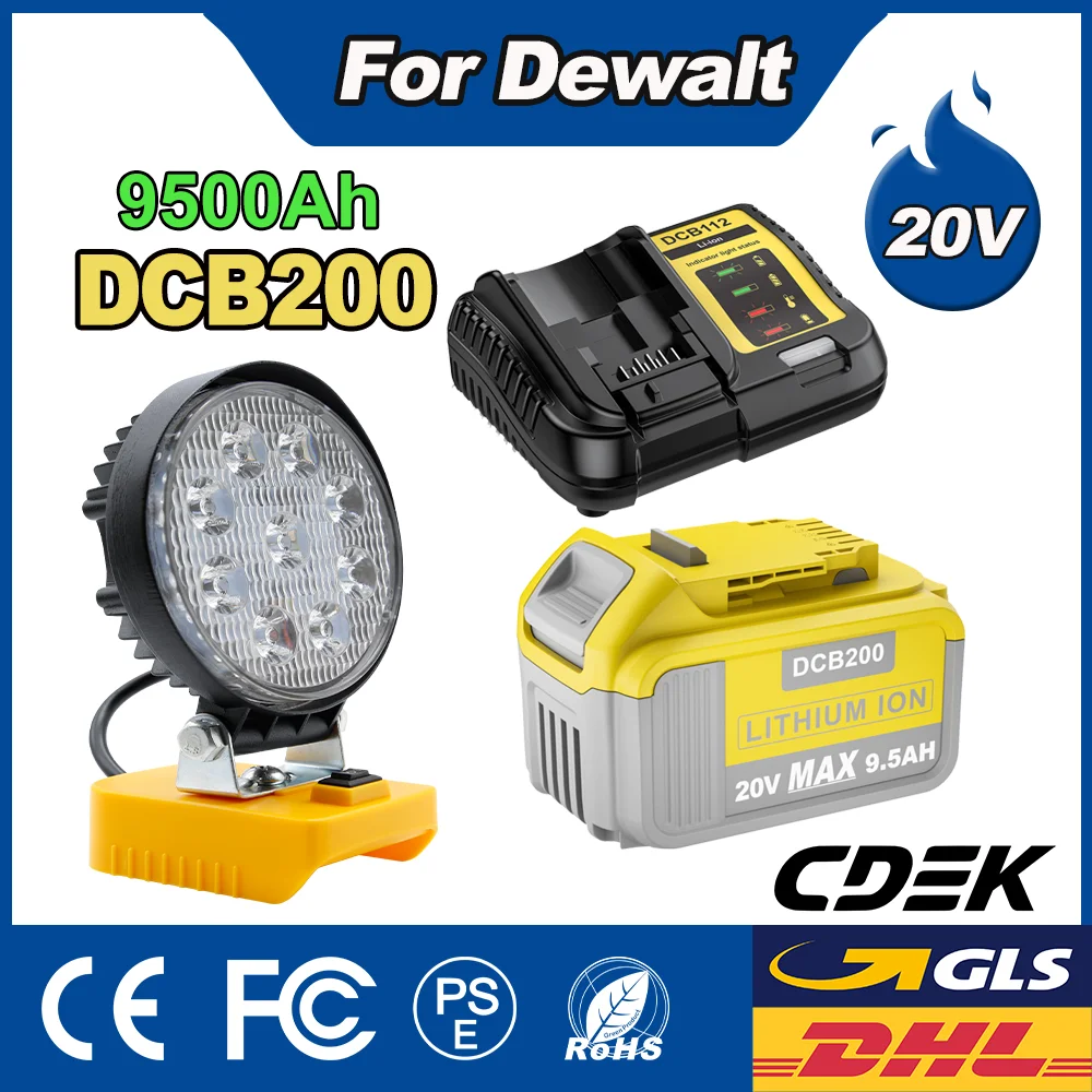 20 В 9500 мАч аккумулятор для Dewalt DCB200 Сменный аккумулятор для электроинструмента DCB200 DCB180 DCB181 DCB182 DCB206 DCB204 DCB201 DCB184 20 В 9500 мАч аккумулятор для Dewalt DCB200 Сменный аккумулятор для электроинструмента DCB200 DCB180 DCB181 DCB182 DCB206 DCB204 DCB201 DCB184