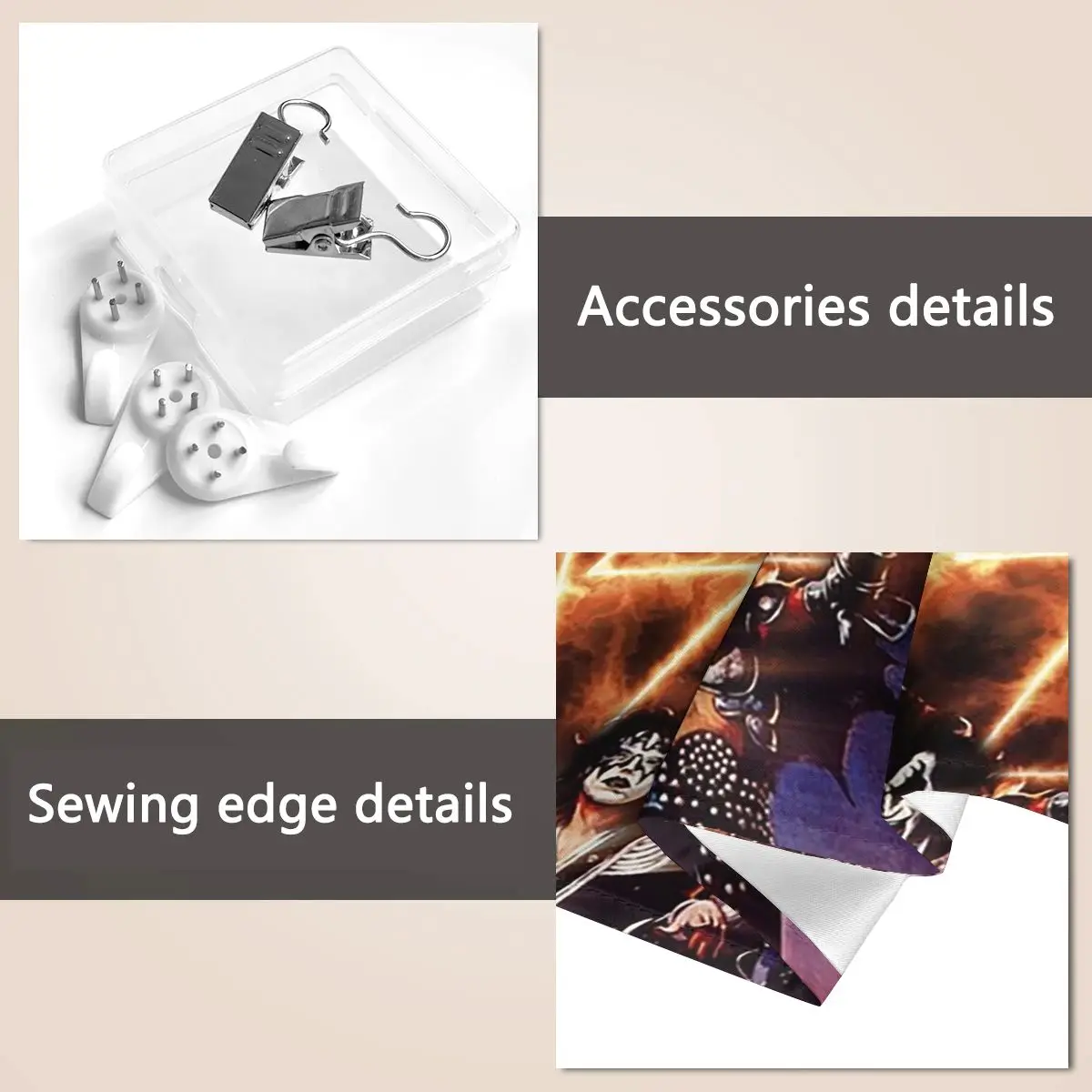 قبلة الفرقة-المدمرة النار سجل نسيج ديكور الفن المفروشات الجمالية لغرفة المعيشة غرفة نوم المنزل قماش صوفي الجدار الشنق #5