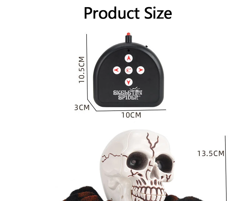 Lighting RC Spider Simulative Tarantula Spider Animal Robot with Eye Flash Cute Magic Jokes Walking Glowing Game