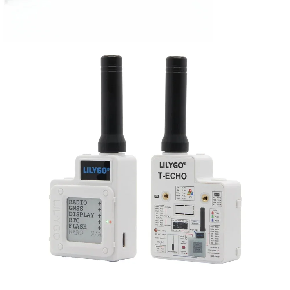 2025 LILYGO TTGO Meshtastic T-Echo LoRa SX1262 Wireless Module 433/868/915MHz 1.54 E-Paper GPS RTC NFC BME280 WIFI Module for Ar