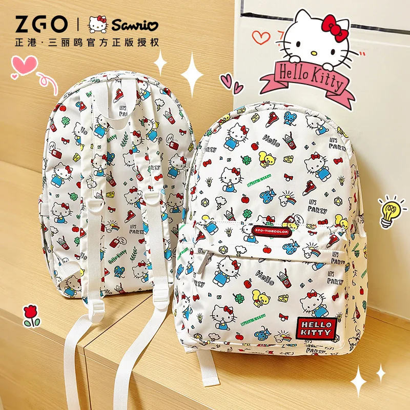 

Sanrio Hello Kitty Girls Backpack Large Capacity Lightweight School Bag for High School Students Meet travel needs