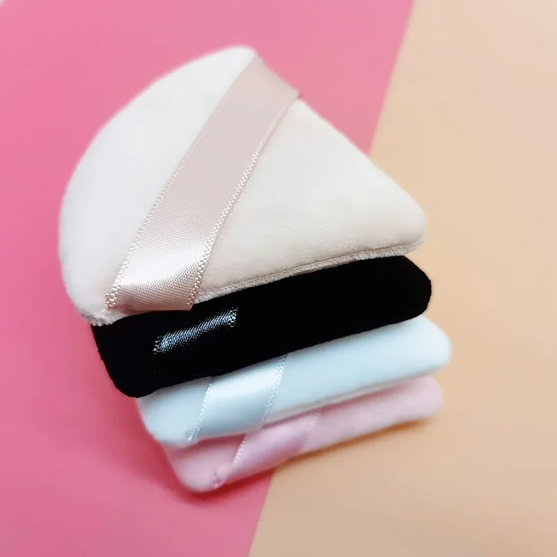 Mini Éponge de Maquillage Lavable en Forme de Triangle pour Fard à Paupières, Fond de Teint, Blush, Cosmétiques, Coton Doux et observateur, 1/6 Paires