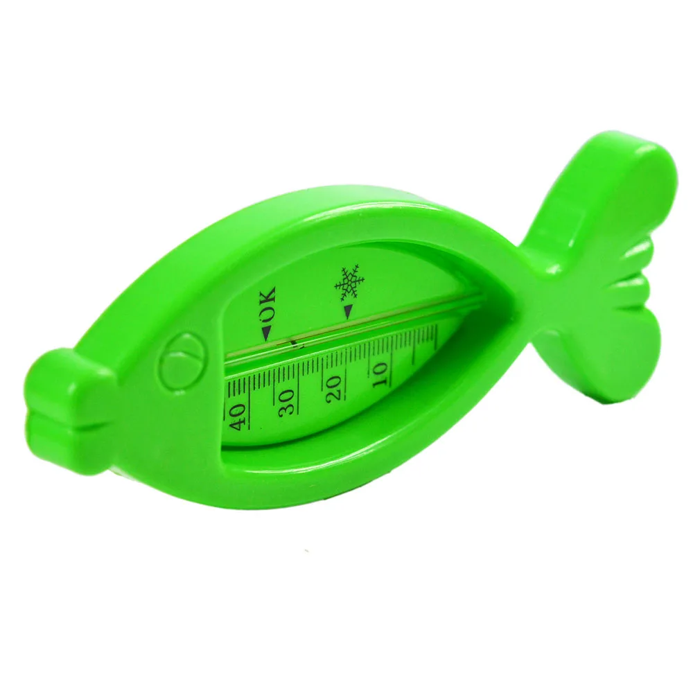 Fish Shape Water Thermometer Floating Baby Float Bath Toy Tub Sensor Plastic Yellow Green