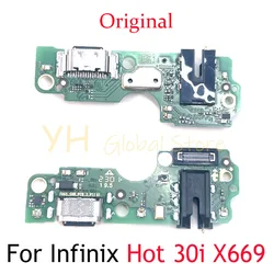 For Infinix Hot 30i X669 / Hot 30 Play X6835 USB Charging Board Dock Port Flex Cable Repair Parts