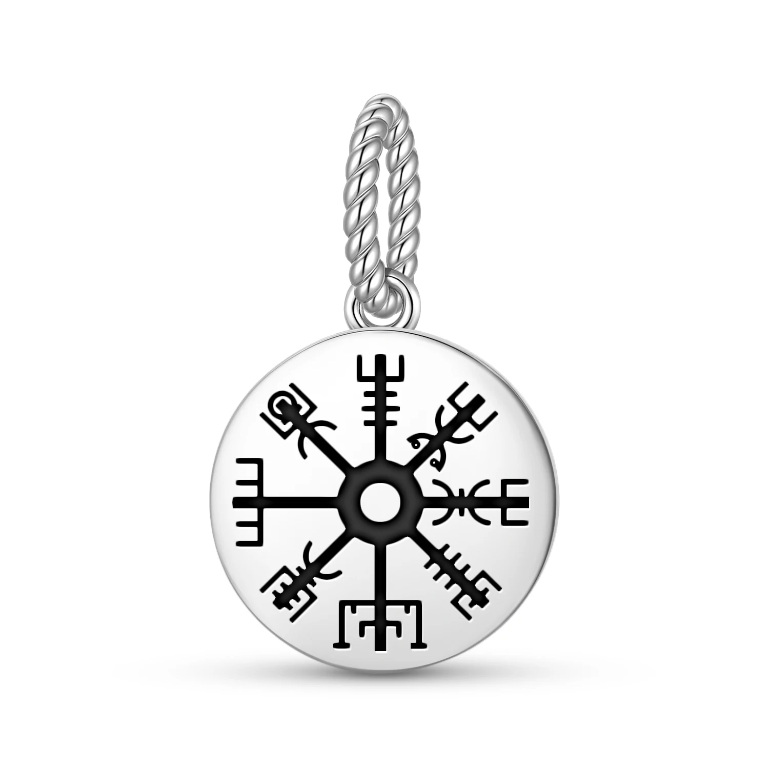 

Vegvisir Norse 925 Sterling Silver Charm Bead DIY Pendant Charm for Bracelet Jewelry Gift