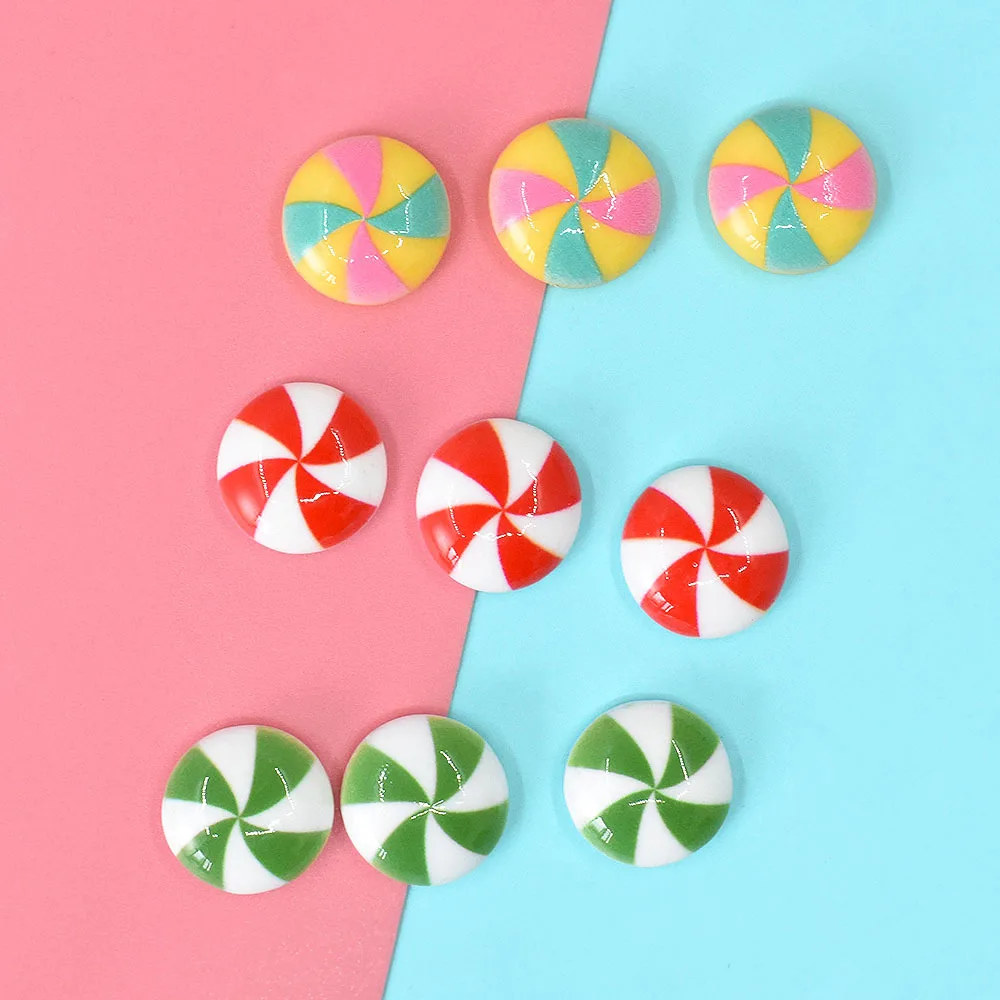 Resin Kawaii Christmas Candy Decoration Diy Scrapbooking Supplies Craft Material Cabochon Flatback Accessories Cabochon Charms
