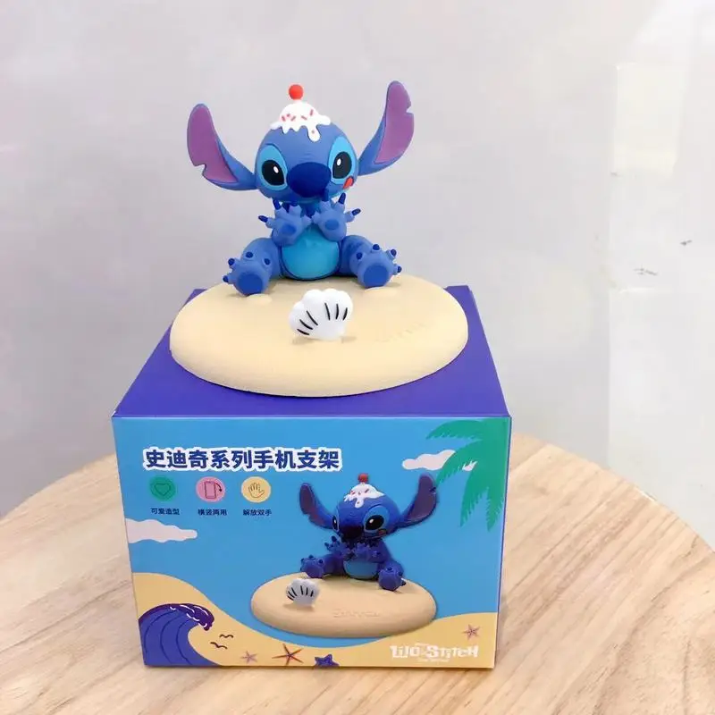 

Disney Kawaii Stitch Mobile Phone Ipad Stand Cute Cartoon Figure Multi-Functionalmobile Phone Holder Desk Ornaments Kids Gift