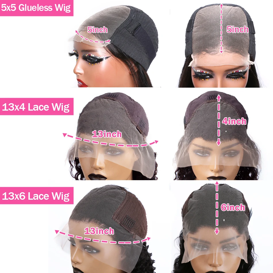 250 Density Body Wave Transparent Short Bob 13x4 13x6 Lace Front Human Hair Wigs 5x5 Pre Plucked Remy Lace Frontal Wig For Women