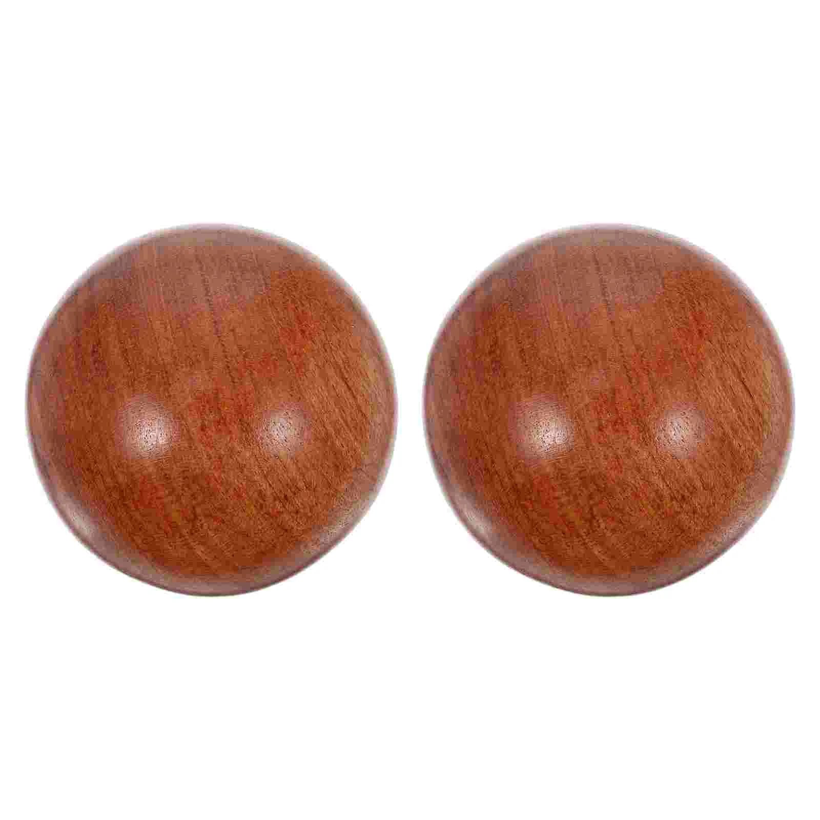 

2 Pcs Health Ball Handball Exercise Balls Red Rosewood Sphere Presents Useful Handballs Training Creative Gifts Decors Adult