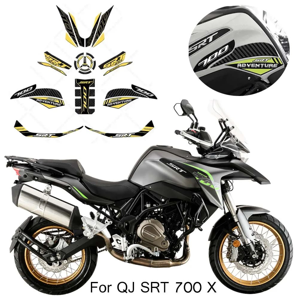 3D Epoxy Resin Non-slip Motorcycle Tank Pad Protection Sticker New Decorative Decaler For SRT 700 X SRT700X SRT700 X SRT 700X