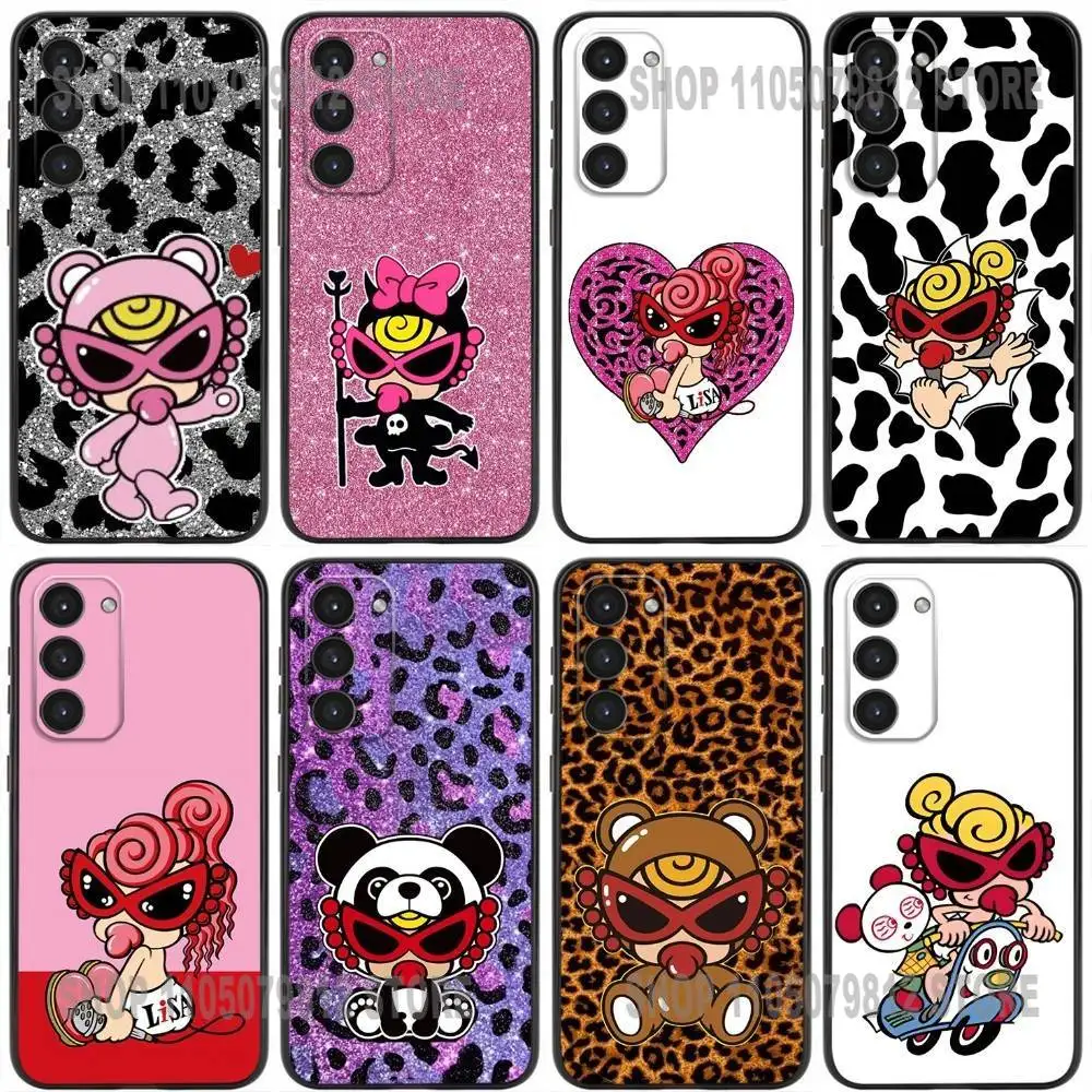 حافظة هاتف H-Hysteric M-Mini لهاتف سامسونج جالاكسي A20,21s,22,31,32,52,53,72,73,80,91 غطاء أسود من السيليكون الناعم