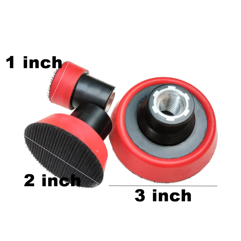 3/6 Stück M14-Stützteller mit Gewinde und Adapter-Set, 1 Zoll, 2 Zoll, 3 Zoll Klett-Polierpads, Polierplatten für Autodetaillierungspolitur – Detail 2