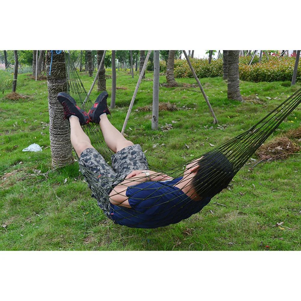 

Outdoor Hammock 120Kg Capacity Easy Carry Quick Dry For Camping Travel Hiking Holiday Backyard Patio Use Nylon Mesh