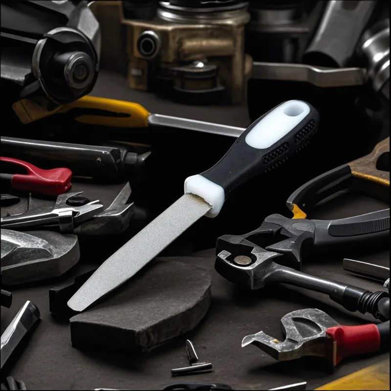 Diamond Sharpening Scissors Knives Rod Grit File Garden Tools Double-sided Flat Curved Design Handheld Sharpener Home Supplies