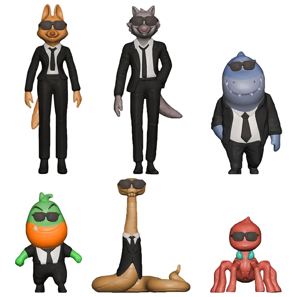 24Pcs Blind Box The Bad Guys Alliance Handmade Big Bad Wolf Greedy Snake Hot Selling Cartoon Anime Peripheral Doll Gift