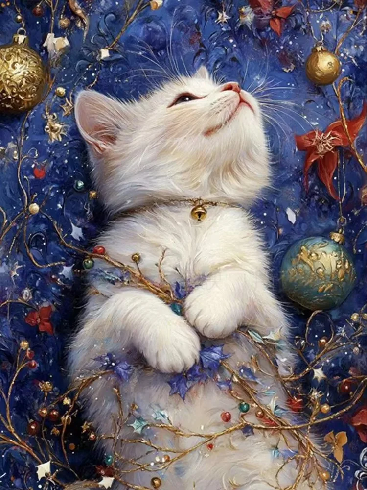 Paint by Numbers Kit for Adults，children，Beginner to Advanced Number Oil Paintin ，Home Decor ，DIY Animal Cat Oil Paintin 40X50CM