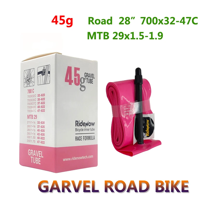 RideNow TPU Fahrradschlauch 700C 700x18 23 25C 26 27 28C 32C 35 37 40 45C 47 Rennrad-Reifen MTB Fahrradkamera 29x1.75 1.95 Pneu – Detail 9