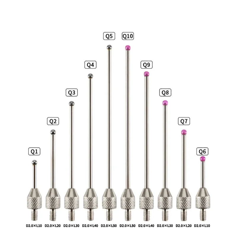 CNC 3D edge finder sub-rod probe measuring head ruby tungsten steel needle dial indicator dial gauge extended measuring head